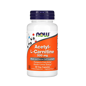 Acetyl-L-Carnitine 500mg 50 capsule - NOW Foods