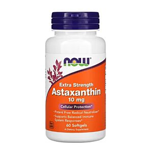 Astaxanthin10 mg Extra Strengh 60 capsule - NOW Foods