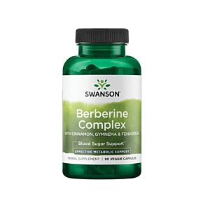 Berberine Complex with Cinnamon, Gymnema & Fenugreek 90 Capsule - Swanson