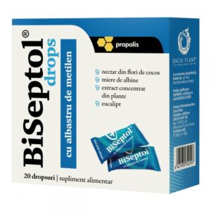 BiSeptol drops - cu propolis si albastru de metilen (20 buc)Dacia Plant