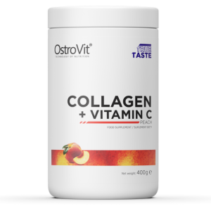 Collagen + Vitamin C pudra Piersici 400 g - Ostrovit 