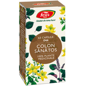 Colon sănătos, D66, 63 capsule vegetale