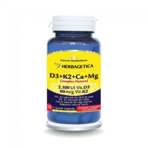 COMPLEX NATURAL D3+K2+CA+MG 30 CAPSULE-HERBAGETICA