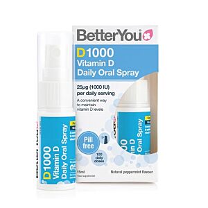 D1000 Vitamin D Oral Spray 1000IU 15ml BetterYou