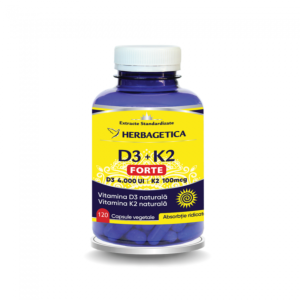 D3+K2 Forte Herbagetica 120 Capsule