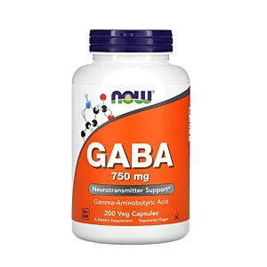 GABA 750 mg 200 Capsule - NOW Foods