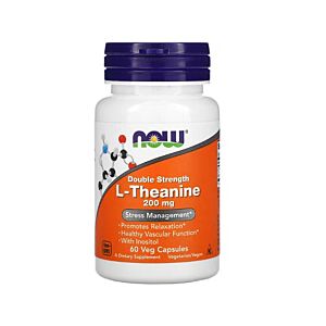 L-Theanine Double Strength 200 mg 60 Capsules -  NOW Foods