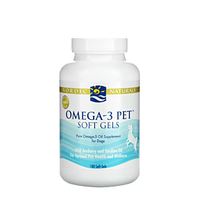 Omega-3 Pet pentru caini180 Soft Gels - Nordic Naturals