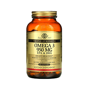 Omega 3 EPA & DHA Triple Strength 950mg 100 Softgels - Solgar