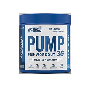 Pump 3G Pre-Workout 375g (with Caffeine) Icy Blue Raz - Applied Nutrition