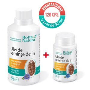 Pachet Ulei seminte de in 120 cps Rotta Natura