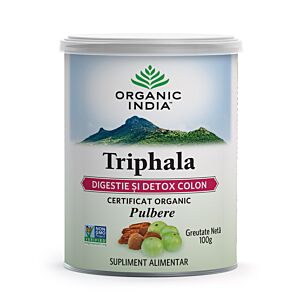 Triphala | Digestie & Detoxifiere Colon, Pudra 100g Organic India