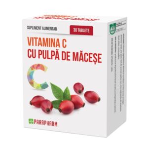 Vitamina C cu Pulpa de Macese 30 capsule-PARAPHARM
