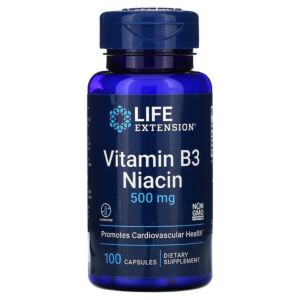 Vitamina B3 Niacina (500 mg) 100cps Life Extension