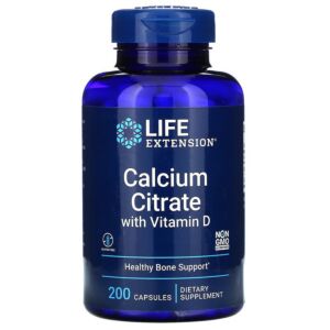 Calcium Citrate with Vitamin D  200 cps Life Extension