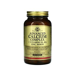 Advanced Calcium Complex + Vitamins D3 K2, Zinc, Boron 120 Tablete - Solgar