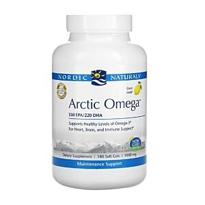 Arctic Omega Lemon 1000mg 180 Soft Gels - Nordic Naturals