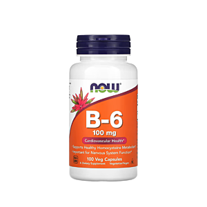 Vitamin B-6 100mg 100 Capsule - NOW Foods