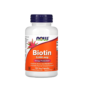 Biotin 5000mcg 120 Capsule - NOW Foods