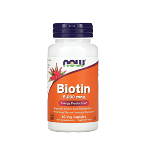 Biotin 5000mcg 60 Capsule - NOW Foods