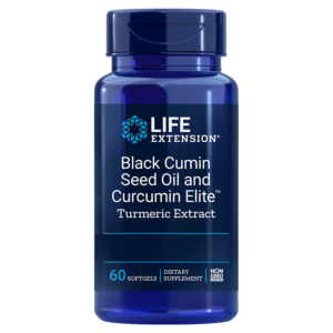 Black Cumin Seed Oil with Curcumin Elite Turmeric Extract 60capsule -Life Extension