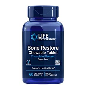 Bone Restore 60 tablete masticabile cu gust de Ciocolata, Fara Zahar - Life Extension