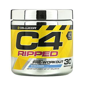 C4 Ripped Explosive Pre-Workout Icy Blue Razz 180g -  Cellucor