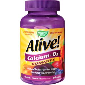 Alive! Calcium + D3 Gummies,60 jeleuri Secom