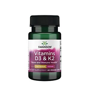 Vitamins D3 & K2  2000IU & 75mcg - Swanson