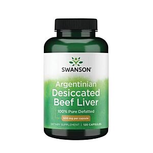 Argentinian Desiccated Beef Liver100% Pure Defatted 120 Capsule - Swanson