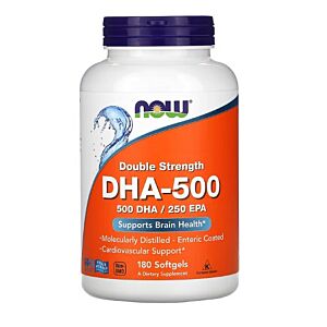 DHA-500 Double Strength180 Softgels - NOW Foods