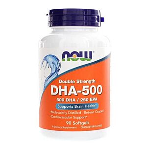 DHA-500 Double Strength 90 Softgels - NOW Foods