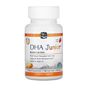 DHA Junior 3+ani Strawberry 180 Soft Gels - Nordic Naturals