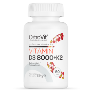 Vitamin D3 8000 IU + K2 60 tabs - Ostrovit
