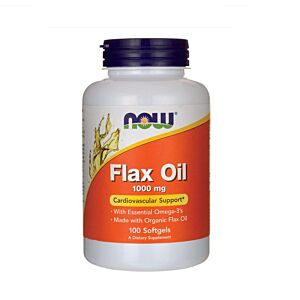 Flax Oil ( Ulei de In )1000mg 100 Softgels - NOW Foods