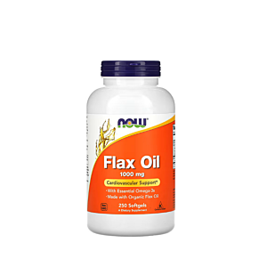 Flax Oil with Essential Omega-3's 1000mg 250 Softgels - NOW Foods