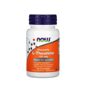 L-Theanine 100 mg With Inositol and Taurine 90 capsule masticabile - NOW Foods