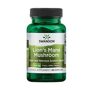 Full Spectrum Lion's Mane Mushroom 500 mg 60 Capsules - Swanson