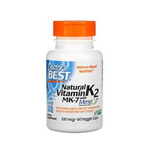 Natural Vitamin K2 MK-7 with MenaQ7 100mcg 60 Capsule - Doctor's Best