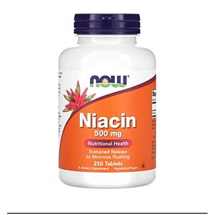Niacin 500mg 250 Tablete - NOW Foods