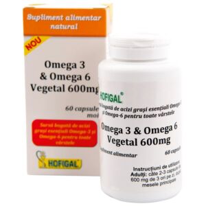 Omega 3 & Omega 6 Vegetal-60cps. 600 mg Hofigal