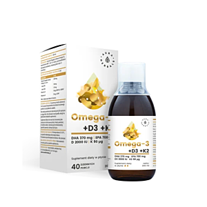 Omega-3 + D3 + K2 lichid 200 ml - Aura Herbals