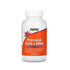 Prenatal Gels + DHA 180 Softgels - NOW Foods