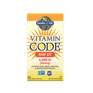 RAW Vitamin D3 Vitamin Code 50mcg (2,000 IU) 60 Capsule - Garden of Life