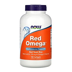 Red Omega, Red Yeast Rice with CoQ10 30 mg 180 Softgels - NOW Foods