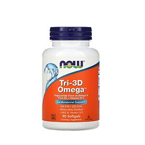 Tri-3D Omega 330 EPA / 220 DHA 90 Softgels - NOW Foods