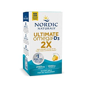 Ultimate Omega 2X with Vitamin D3 60 capsule Lemon - Nordic Naturals