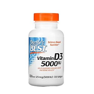 Vitamin D3 125 mcg (5,000 IU) 720Capsule - Doctor's Best