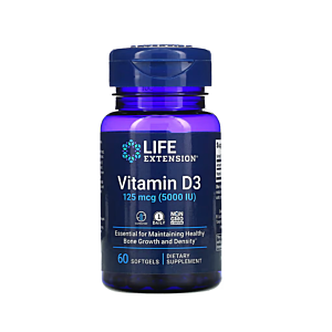 Vitamin D3 125mcg 5000 IU 60 Softgels - Life Extension