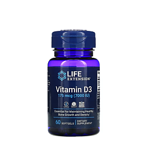 Vitamin D3 175mcg 7000IU 60 Softgels - Life Extension